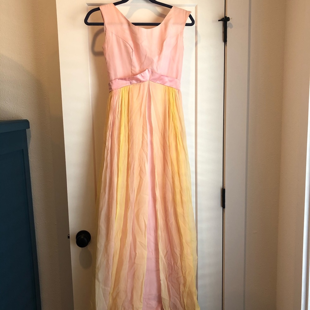 Pastel Pink & Sun Yellow Gown